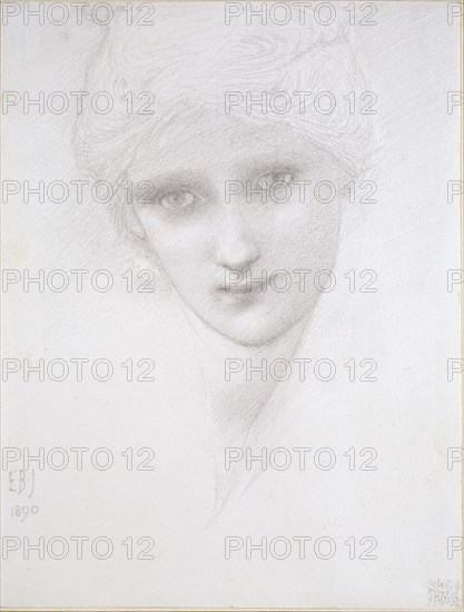 Head of a Woman, 1890. Artist: Sir Edward Coley Burne-Jones. - Photo12 ...