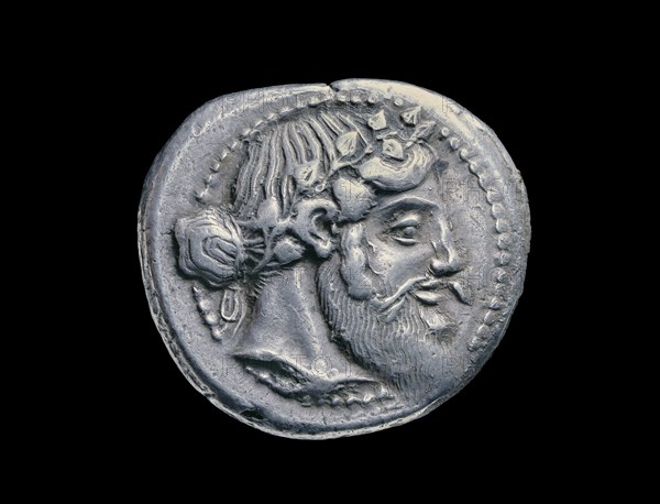 Ancient Greek silver coin, 460 BC. Artist: Unknown.