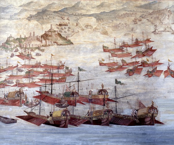 Aid of Tunisia and Ceuta, 1578, fresco in the Palace of Santa Cruz.