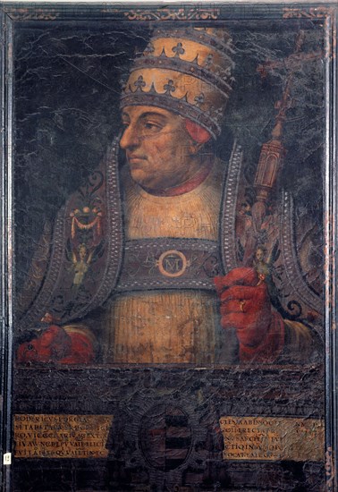 Alejandro Borgia, Alejandro VI (1431-1503). Pope (1492-1503). Oil ...