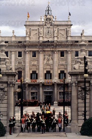 Burial in Madrid of Don Juan de Borbon y Battenberg (1913-1993). Earl of Barcelona, ??output from?