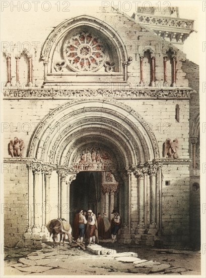 Portico of the church of San Pedro in Olite.