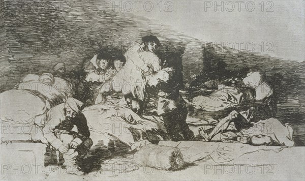 The Disasters of War, a series of etchings by Francisco de Goya (1746-1828), plate 25: 'También e?