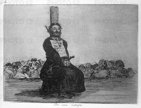 The Disasters of War, a series of etchings by Francisco de Goya (1746-1828), plate 34: 'Por una n?