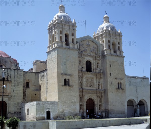 Exterior view of the Church of the Convent of Santo Domingo in Oaxaca.