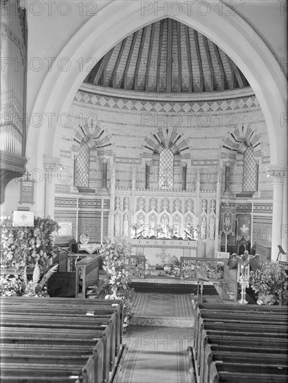 Harvest at Holy Trinity Church, Cowes, Isle of Wight, pre 1913. Creator: Kirk & Sons of Cowes.