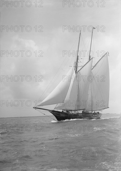 The schooner 'Allah Karim', 1912. Creator: Kirk & Sons of Cowes.