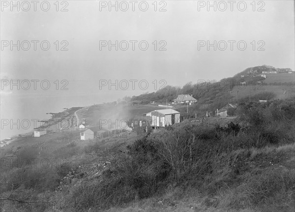 View of the sea and cliffs from Gurnard, Isle of Wight, c1935. Creator: Kirk & Sons of Cowes.