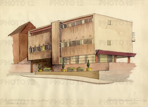 'Modern house in Hampstead', (1951).  Creator: Shirley Markham.