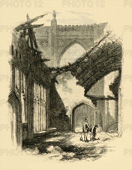 St. Stephen's Chapel. - Interior after the Fire', 1881.