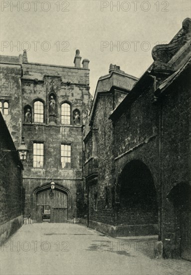 New College Gate and Lane', 1902.