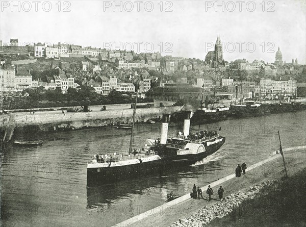 View from West Pier, Boulogne, France, 1895.