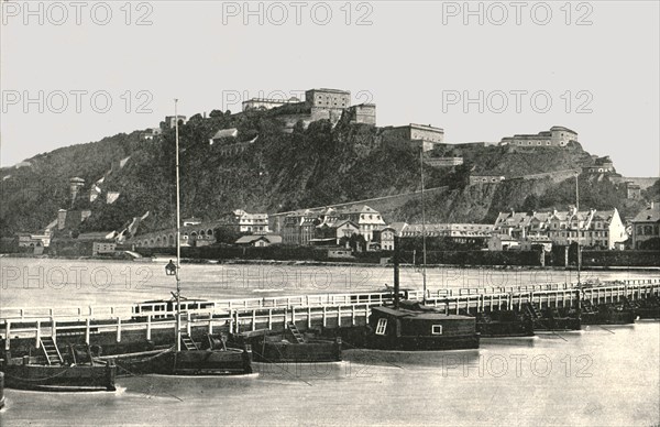 The Fortress of Ehrenbreitstein on the Rhine, Germany, 1895.