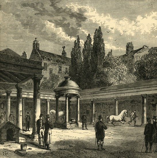 'Interior of the Court-Yard of Old "Tattersall's",