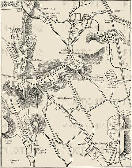 'Map of Hornsey and Neighbourhood in 1819', (c1876)