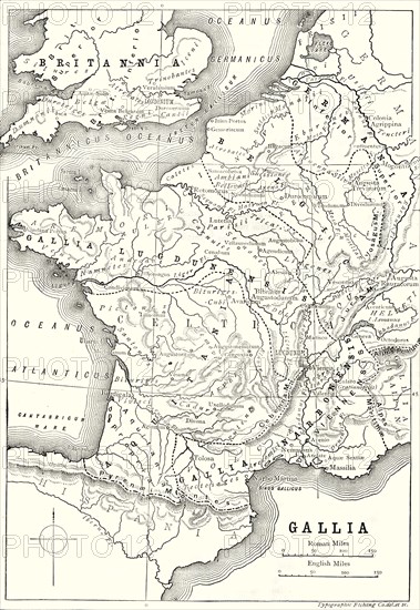 'Map of Gaul and Part of Britain',1890