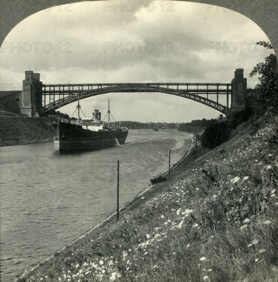 'The Kiel Ship Canal Connecting the Baltic and North Seas, Kiel, Germany', c1930s. Creator: Unknown.