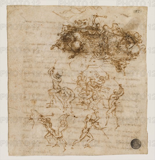 Study for the Battle of Anghiari, ca 1503-1504. Creator: Leonardo da Vinci (1452-1519).