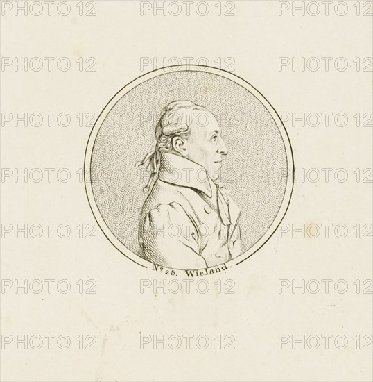 Portrait of the Poet and writer Christoph Martin Wieland (1733-1813), c. 1810. Creator: Anonymous.