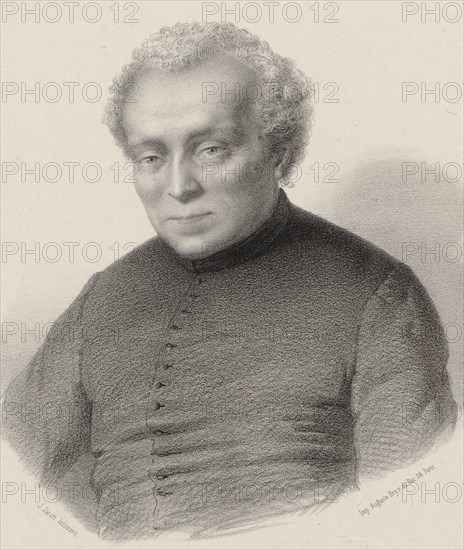 Portrait of the composer Louis Lambillotte (1797-1855). Creator: Jacott, Jean Julien (1812-1894).