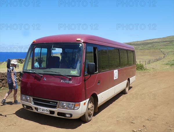 Mitsubishi Fuso tourist bus in Chile 2019. Creator: Unknown.