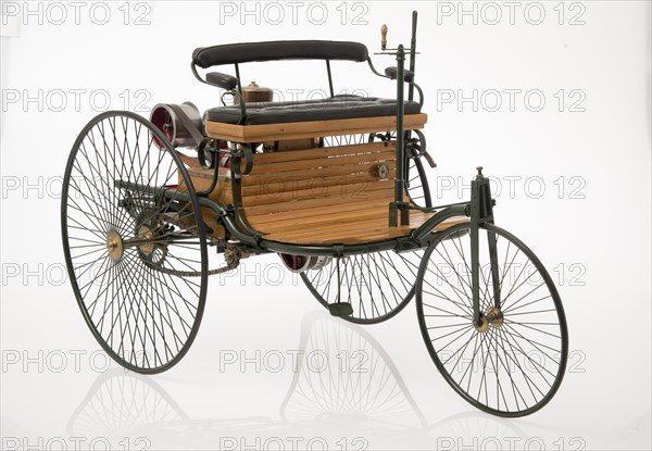 1885 Benz 3 wheeler scale model. Creator: Unknown.