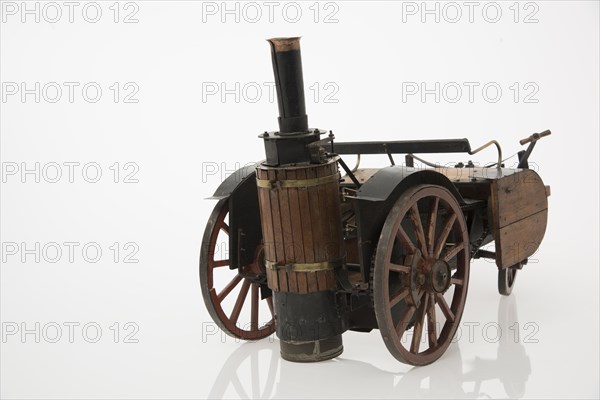 1868 Knight Steam carriage scale model. Creator: Unknown.