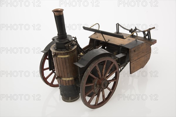 1868 Knight Steam carriage scale model. Creator: Unknown.