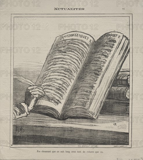 Actualities (No. 77): Do not be astonished that it is long and with many corrections, 1872. Creator: Honoré Daumier (French, 1808-1879).