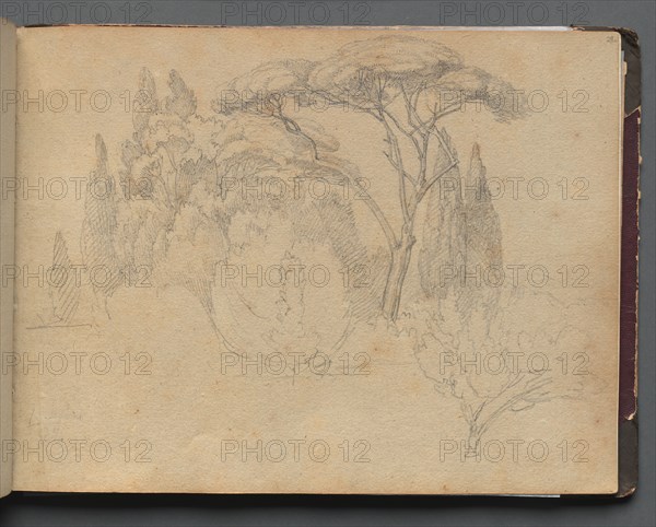 Album with Views of Rome and Surroundings, Landscape Studies, page 29a: Landscape Study. Creator: Franz Johann Heinrich Nadorp (German, 1794-1876).