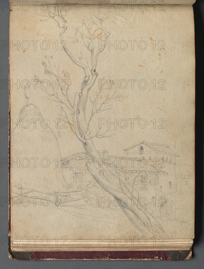 Album with Views of Rome and Surroundings, Landscape Studies, page 37b: Roman Landscape. Creator: Franz Johann Heinrich Nadorp (German, 1794-1876).