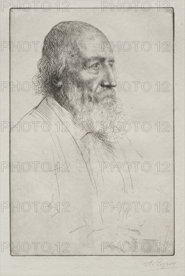 Alfred Lord Tennyson. Creator: Alphonse Legros (French, 1837-1911).