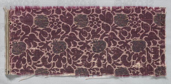 Brocaded Textile Fragment, late 1500s - early 1600s. Creator: Unknown.