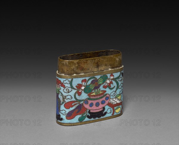 Cloisonne Opium Box, c 1800s. Creator: Unknown.