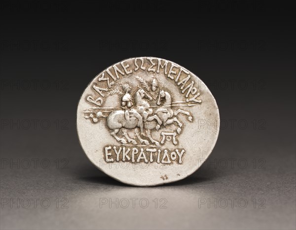 Coin of Eukratides I, 170-145 BC. Creator: Unknown.