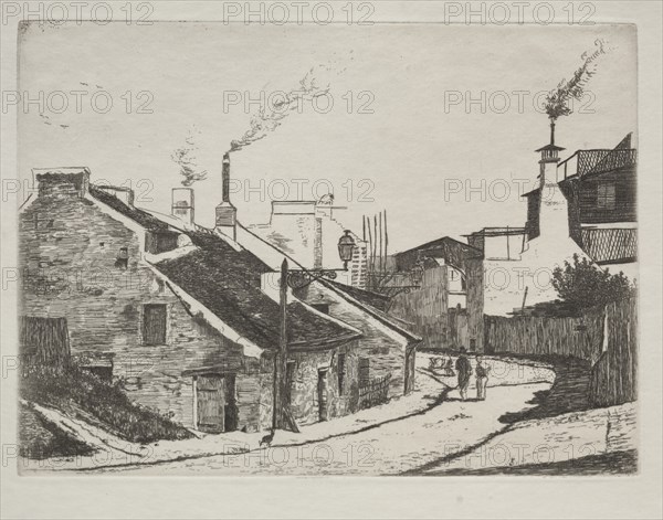 Country Street in Alouette, 1861. Creator: François Bonvin (French, 1817-1887); Published by François Bonvin; Printed by Auguste Delâtre.