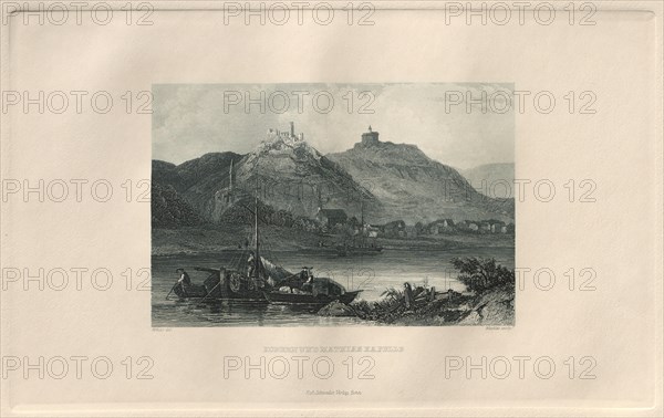 Das Malerische und Romantische Rheinland: Kobern und Mathias Kapelle, 1928. Creator: Henry Winkles (British, 1801-1900); Kurt Schroeder.