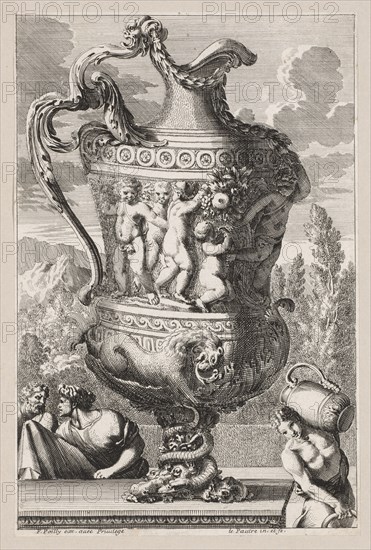 Decorative Urn, 1600s. Creator: Jean Le Pautre (French, 1618-1682).