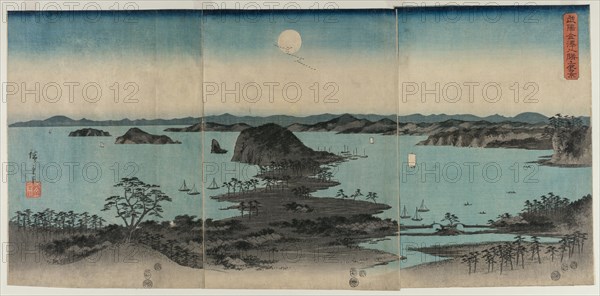 Eight Views of Kanazawa at Night, 1857. Creator: Utagawa Hiroshige (Japanese, 1797-1858).