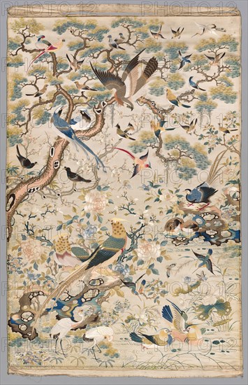 Embroidered Panel, 1700s - 1800s. Creator: Unknown.