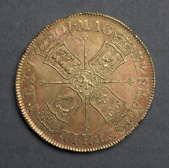 Five Guineas (reverse), 1701. Creator: Unknown.