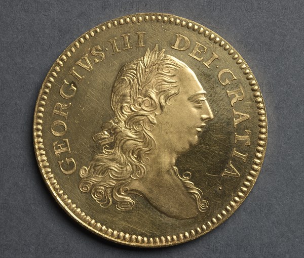 Five Guineas [pattern] (obverse), 1777. Creator: Richard Yeo (British, 1720-1779).