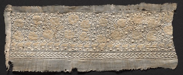 Fragment of a Cap Band, late 1800s. Creator: Unknown.