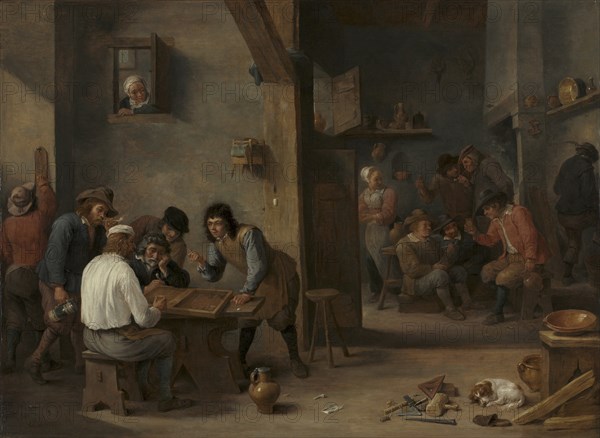 Game of Backgammon, 1640s. Creator: David Teniers (Flemish, 1610-1690).