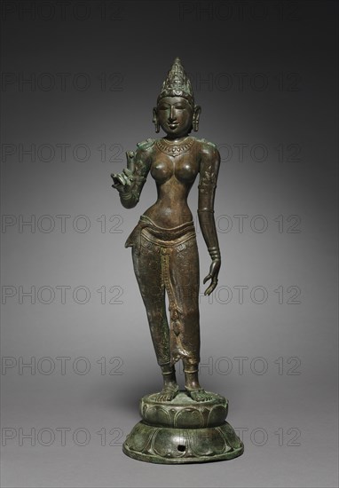 Goddess Holding a Lotus, c. 950. Creator: Unknown.