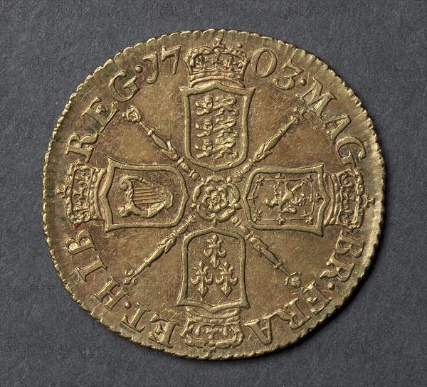 Half Guinea (reverse), 1703. Creator: Unknown.