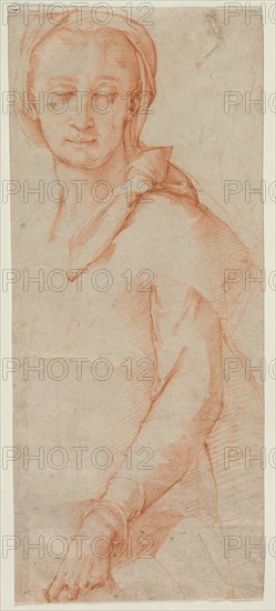 Half-Length Figure Study of a Woman, 1500s. Creator: Ludovico Cardi Cigoli (Italian, 1559-1613).