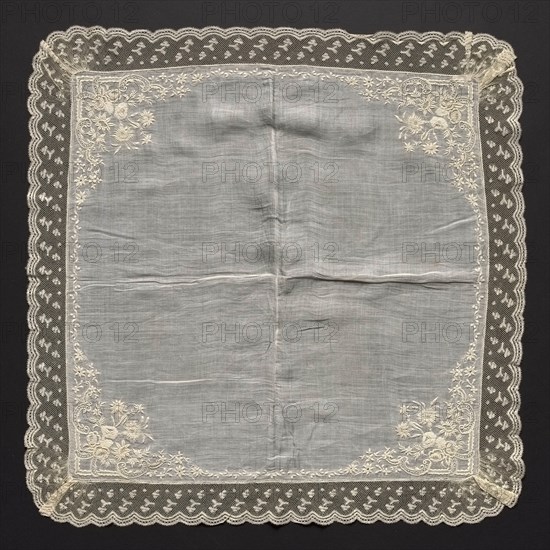 Handkerchief, 1700s. Creator: Unknown.