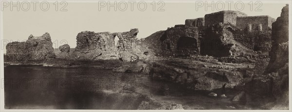 Kaalat el Athlit, Syria, View from the Seaside, 1859. Creator: Louis de Clercq (French, 1836-1901).