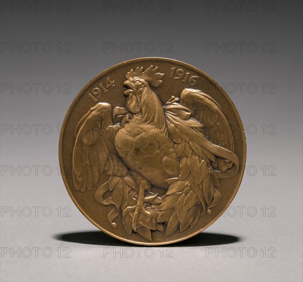 Medal (reverse), 1914-1916. Creator: Auguste Dujardin (French, 1847-1918).